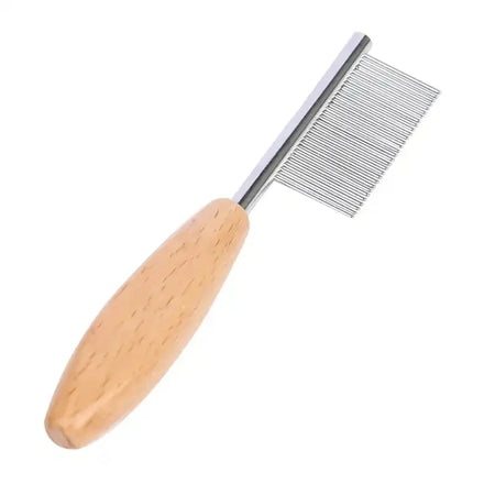 Factory Wholesale Custom Logo Facial Pet Comb Solid Wood Needle Face Brush for Cats & Small Dogs Mini Pet Grooming Comb