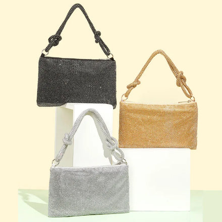 New Crystal Women Clutch Evening Bag Full Diamond Ladies Large Capacity Underarm Bling Rhinestone Mini Handbags