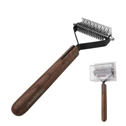 Wholesale Upscale Four Type Single Double Sided Wooden Handle Pet Kont Rake Comb Dog Dematting Comb for Dog Cat Pet