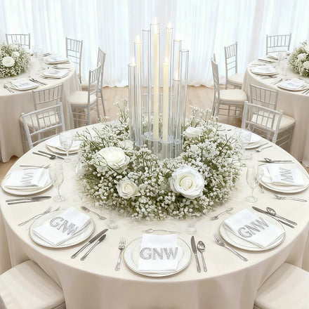 Decorative Table Ring Garland Centerpiece Arrangement Wedding Decoration Ball Artificial Baby Breath Centerpieces Flower Ring