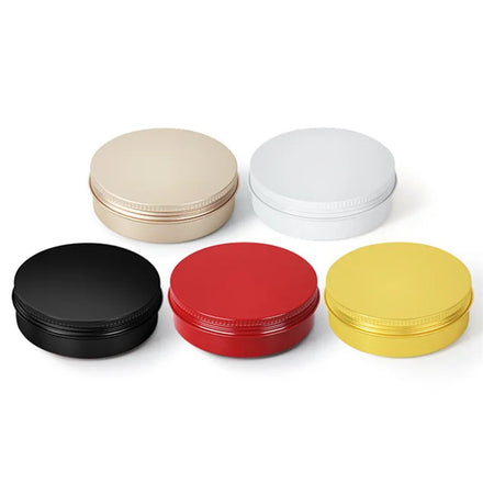 150ml 150g 83*38m 5oz Aluminum Jar Aluminum Tin with Lid for Candle Hair Wax Beard Cream the Balm Lip Balm Accept Customization