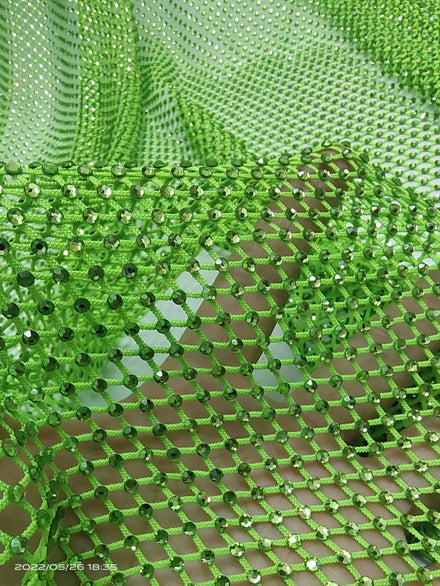Custom Crystal Rhinestones Mesh Fabric Bling Clear AB Glass Rhinestones Trim Fabric for DIY Dress