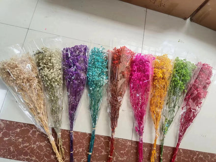 Preserved Dried Gypsophila bunch Baby's Breath Bouquet Dried Flowers Arrangement for Home Decor/wedding Flower