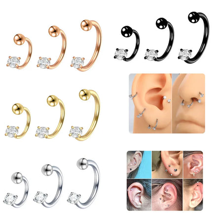 Gaby New Arrive Stainless Steel Nose Rings Designer Nose Hoop Horseshoe Body Piercing Jewelry Wholesale