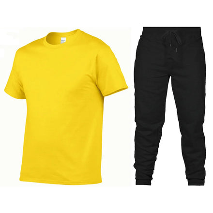 A83 2 Piece Tracksuit Summer T-Shirt Pants Set Casual Fitness Jogger Pants T Shirts Hip Hop Fashion Men's Tracksuit