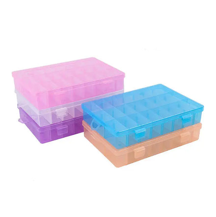 Detachable Organizer Compartments Hard Plastic Cases Bins Plastic Storage Box