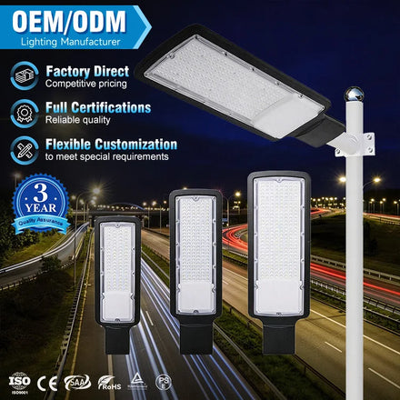 COVEDA Fast Delivery Ip65 Waterproof Streetlight 50w 100w 150w 200w for Road Lamp Parking Lot Outdoor Electric Led Street Light