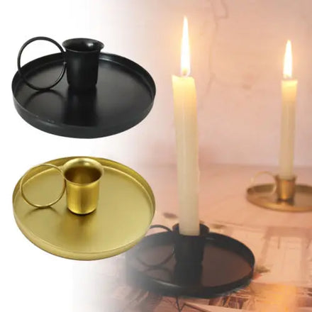 Retro Metal Candlestick Candle Holder Desktop Adornment Home Wedding Decor