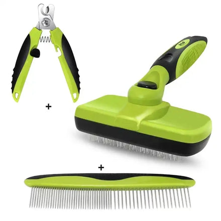 Factory Wholesale 3 in 1 Pet Grooming Brush Kit Dog Pet Grooming Brush Set
