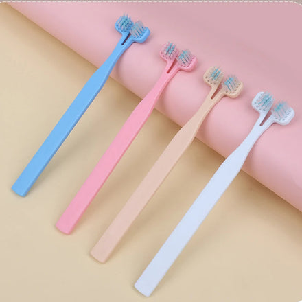 Double Head Pet Toothbrush Long Handle Dog Dental Care Brush Cat Soft Mouth Cleaning Brushes