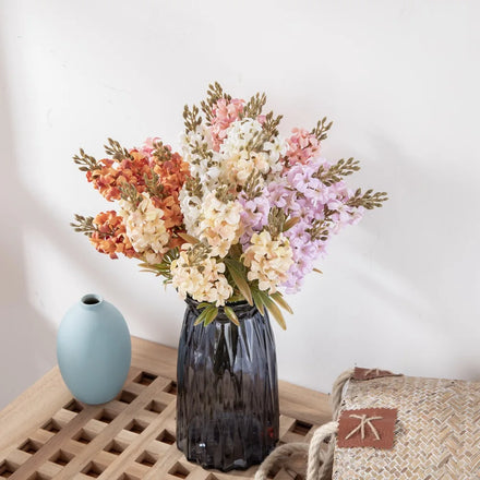 M889 Artificial Flowers in Bulk Mini Bouquet Delphinium 5 Heads Hyacinth Artificial Flower for Home Decor