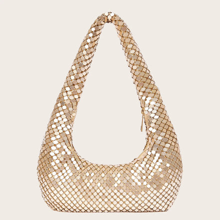 2022 New Fashion High Sense Party Ladies Bags Handbag Aluminum Golden and Silver Underarm Mini Handbags