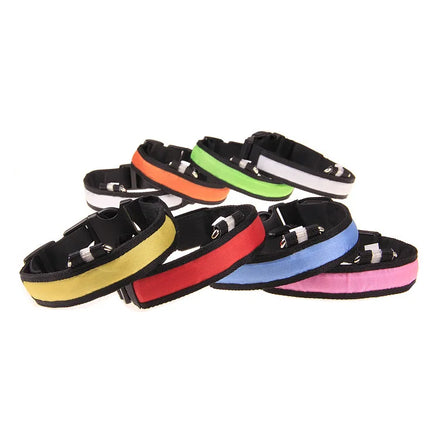 Wholesale Waterproof Rechargeable Night Glow Safety Flashing Glowing Light up Nylon Dog Led Pet Collar