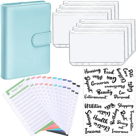 PU Leather Notebook A6 Budget Binder Planner Organizer With Cash Envelopes Budget Sheet Set for Wholesale