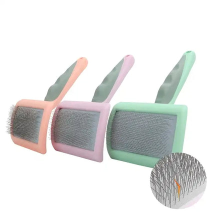 Factory Wholesale Custom Logo Cat Pin Cleaning Brush Dog Pet Grooming Slicker Brush