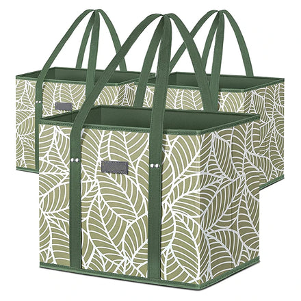 Custom Durable Foldable Shopping Tote Storage Bag Large Capacity Reusable Grocery Gift Promotional Box Bags