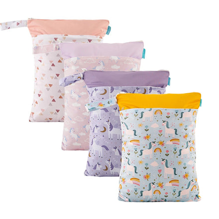 Elinfant Custom Polyester Waterproof Wet Dry Separate Dirty Bathing Suits Beach Bag Swimming Wet Bags OEM Baby Diaper Bag