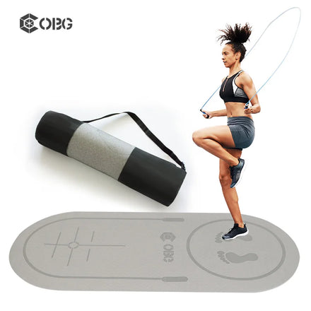 Eco Friendly Custom Logo Oval Thick TPE Yoga Mat with High Rebound Resistance for Skipping & Jump Rope