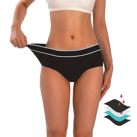 In Stock Sanitary Leak Proof Briefs Wholesale Period Panties Underwear Menstrual High Absorption Bamboo Yoga Cotton Hipster