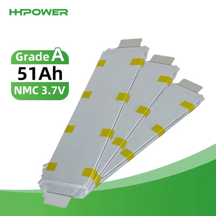 NCM Lithium Battery Pouch Cell 3.7V 51Ah NMC Rechargeable Polymer Electric Vehicles Appliances 60V Energy Storage Consumers