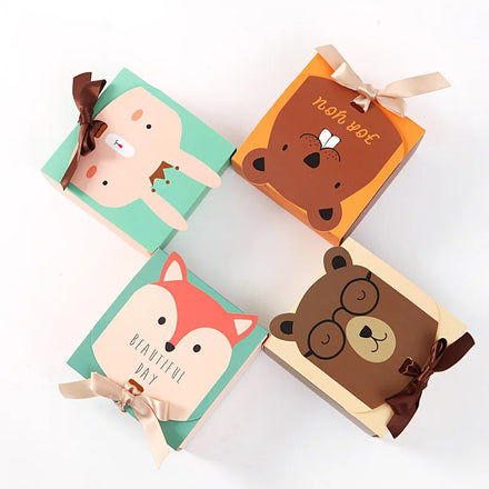 Portable Gift Box Children Cartoon Creative Cute Birthday Chocolate Candy Box for Wedding Gift