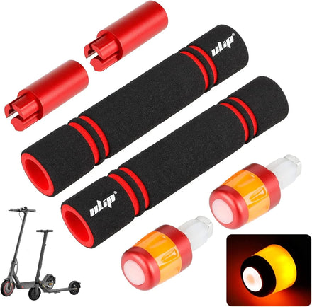 Ulip LED Lights Handlebar Extender Grips Set Xiaomi M365 Pro Pro2 1S MI3 Ninebot ES1/ES2/ES3/ES4 Electric Scooter Made Plastic
