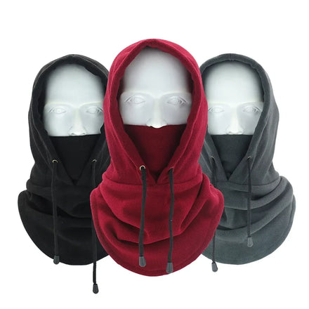 Windproof Polar Fleece Winter Hat Ski Mask Balaclava Hood Neck Warmer