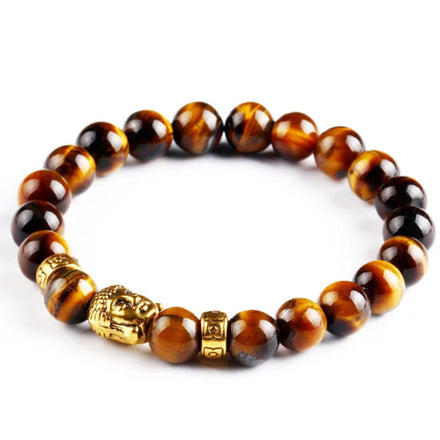 8mm Natural Stone Beads Bracelet for Women Men Buddha Lava Tiger Eye Bracelets on Hand Healing Reiki Bead Crystal Bangles