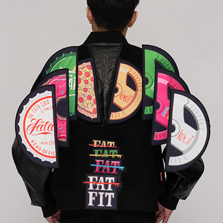 Custom Leather Sleeves Changeable Chenille Embroidery Patch Different Color Magic Tape Wool Varsity Jacket for Men