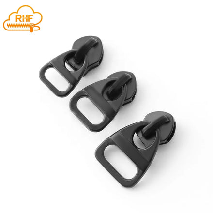 Customization Bag Zipper Puller Zinc Alloy Black Zipper Slider 5# Hollow Zipper Head
