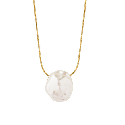 Design Imitation Pearl Necklace Stainless Steel Non Fading Jewelry Necklace