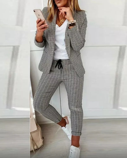 Hot Sell Wholesale Fashion Ready to Ship or Customized Double Breasted Long Sleeve and Long Pant Women blazer Suits
