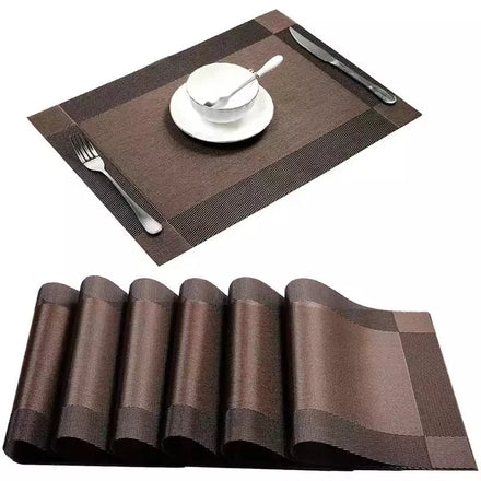 Heat-Resistant Eco-Friendly PVC Washable Modern Placemats CE/LFGB Certified Kitchen Table Mats Easy to Clean Dining Table Mats