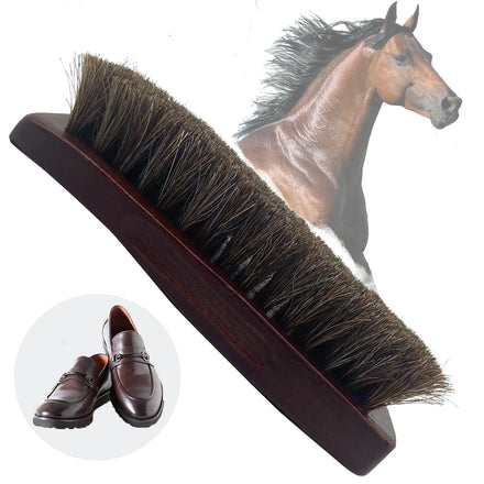 Factory Wholesale Customize DIY Brown Solid Wood Boat Shaped Horsehair Environmentally Friendly Stocked Brush Cleaning Brush