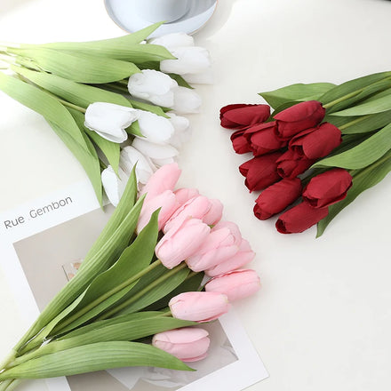 Artificial Flowers Moisturizing Tulip Photography Accessories Home Decoration Flower Manufacturers Direct
