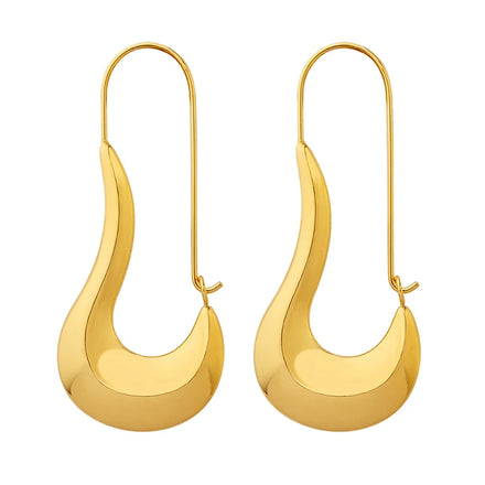 Free Design Stainless Steel Water Bottle Earrings 18K Gold Plated Trendy Religious Style Oval Fashion Jewelry for Parties