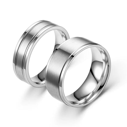 High Quality 6mm Wholesale Simple Ring Fashion Gold Men's and Women's Ring Exclusive Couple Wedding Ring