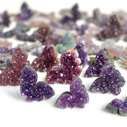 Wholesale Natural Meditation Crystal Cluster Animal Carving Folk Crafts Hand Carved Amethyst Cluster Butterfly