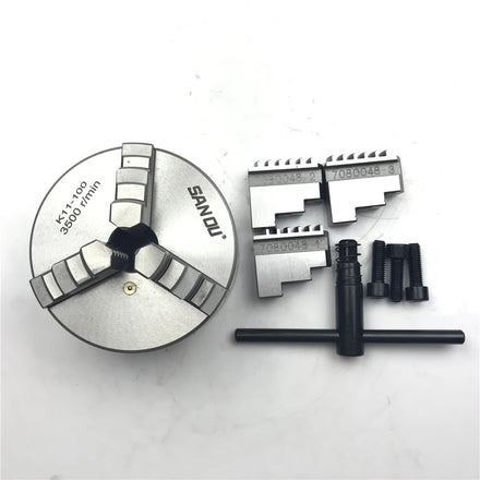 Sanou K11-125 3-Jaw Self-Centering Chuck 5'' Manual for Mini Metal Lathe