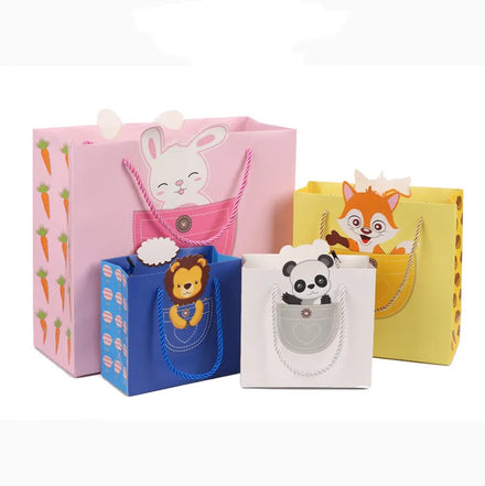 Return Gift Paper Bag Birthday Gift Bag Cute Cartoon Creative Tote Animal Carrying Bag 2023 New Product Ideas 2023 Hot Selling
