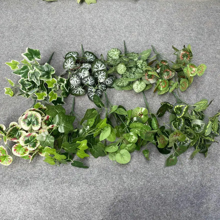 Wholesale Indoor/Outdoor Decorative Silk Garden 7 Forks Ivy Crabapple Artificial Wall Plant for Mother's Day Easter & Christmas