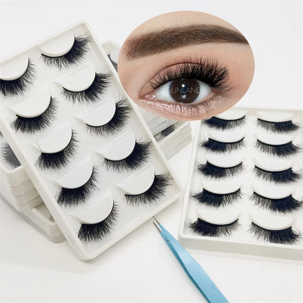 Fast Shipping Wholesale 5D Fluffy Mink Lashes Reusable Custom Premium Real Mink Lashes for Arabic Women