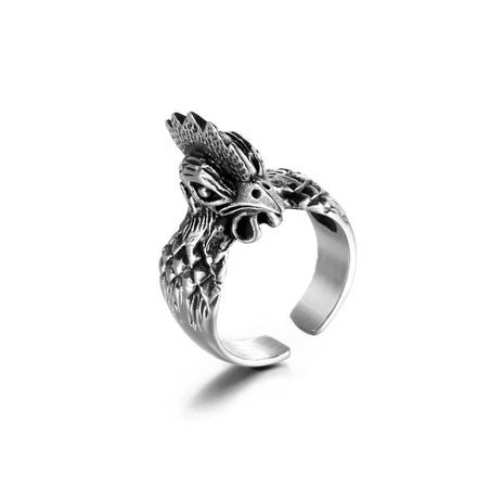 Vintage Zodiac Rings Jewelry Stainless Steel Cock Rings for Men