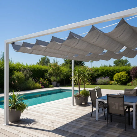 Wave Sun Shade Sail Roman Shade Pergola Canopy Wave Shade Sails