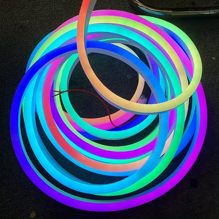 RGB Neon Light 6*12mm Side Emitting Bendable Neon Light Strip SMD 3838 120LEDs/m RGB Changing Color 5m/roll Flex Led Neon Light