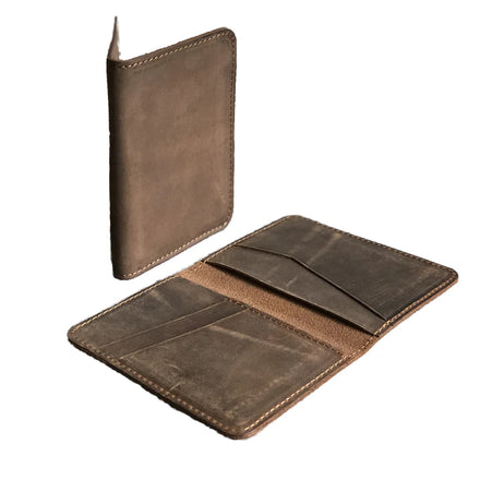 Top Grain Genuine Leather Bifold Wallet for Credit Cards and Groomsmen Stylish Boyfriend Gift
