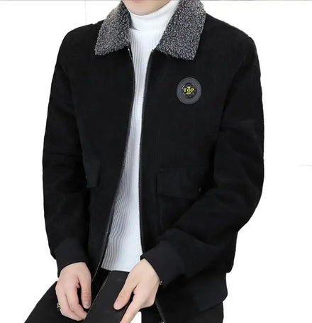 Custom Winter Fleece Warm Thick Windproof Jackets Men Casual Jacket Fashion Corduroy Men Coat