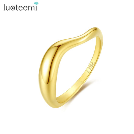 SP-LAM Wedding Band Trendy Plated Stylish Statement Fashion Stainless Steel Wholesale Woman Gold Ring