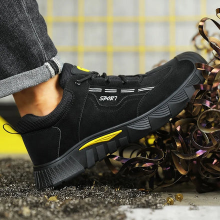 For Work Factory Winter Fashion Soft Pigskin High Top Safety Shoes Accept Customized Men's