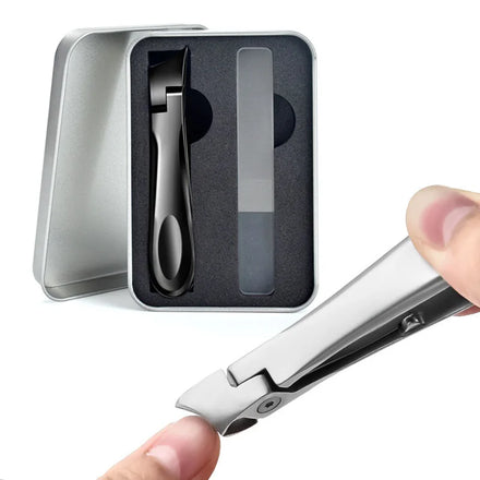 Wholesale Oblique Toenail Clipper Kit Stainless Steel Pedicure Tools Custom LOGO Angled Curved Blades Large Wide Jaw Nail Cutter